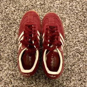Adidas Hemp Samba Shoes in Burgundy